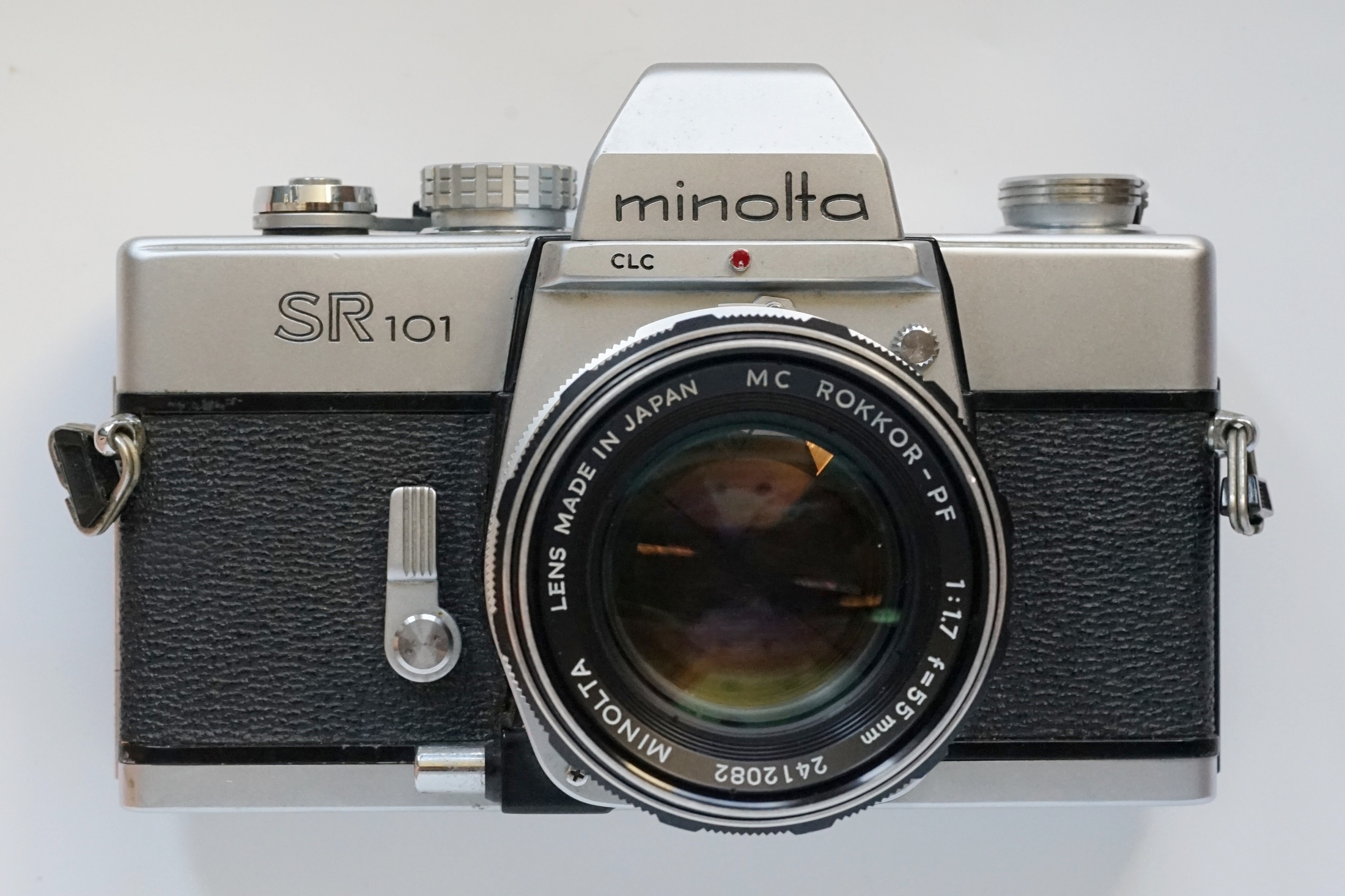 @LOOK @ Minolta SR101 SLR Camera Made in Japan with Rokkor PF 55/1.7 Lens 
